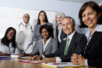 Health and business leaders meet (Stock photo)